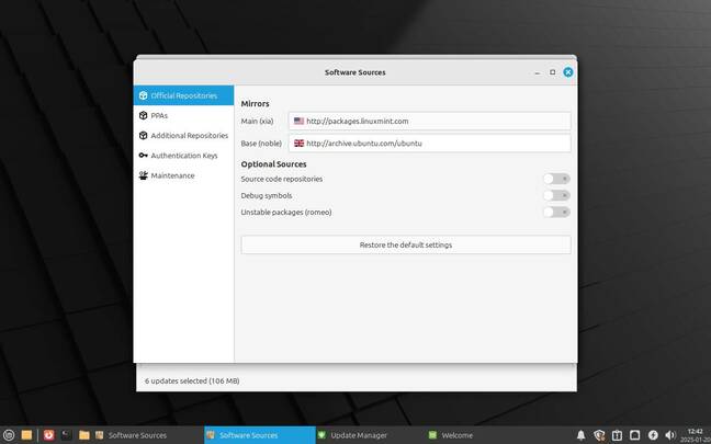 For faster downloads, let it choose a local mirror. Click on the default entry, then wait for speed testing to complete For faster downloads, let it choose a local mirror. Click on the default entry, then wait for speed testing to complete