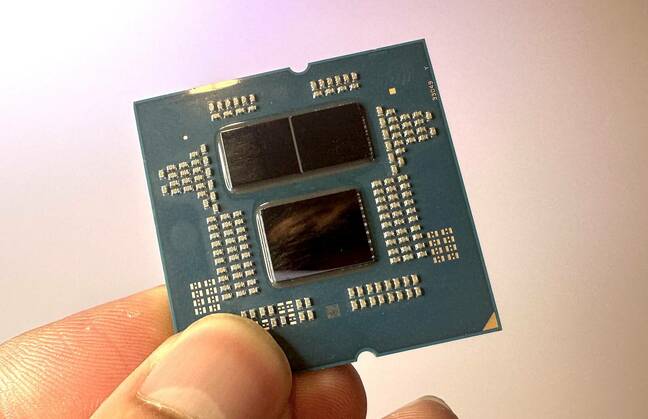 If those chiplets look familiar, that's because AMD's Epyc and Ryzen processors actually share the same compute dies. If those chiplets look familiar, that's because AMD's Epyc and Ryzen processors actually share the same compute dies.